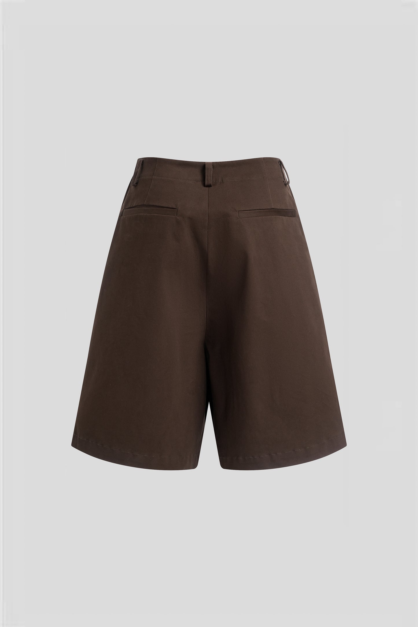 Pleated Side-zip Cropped Pants Coffee
