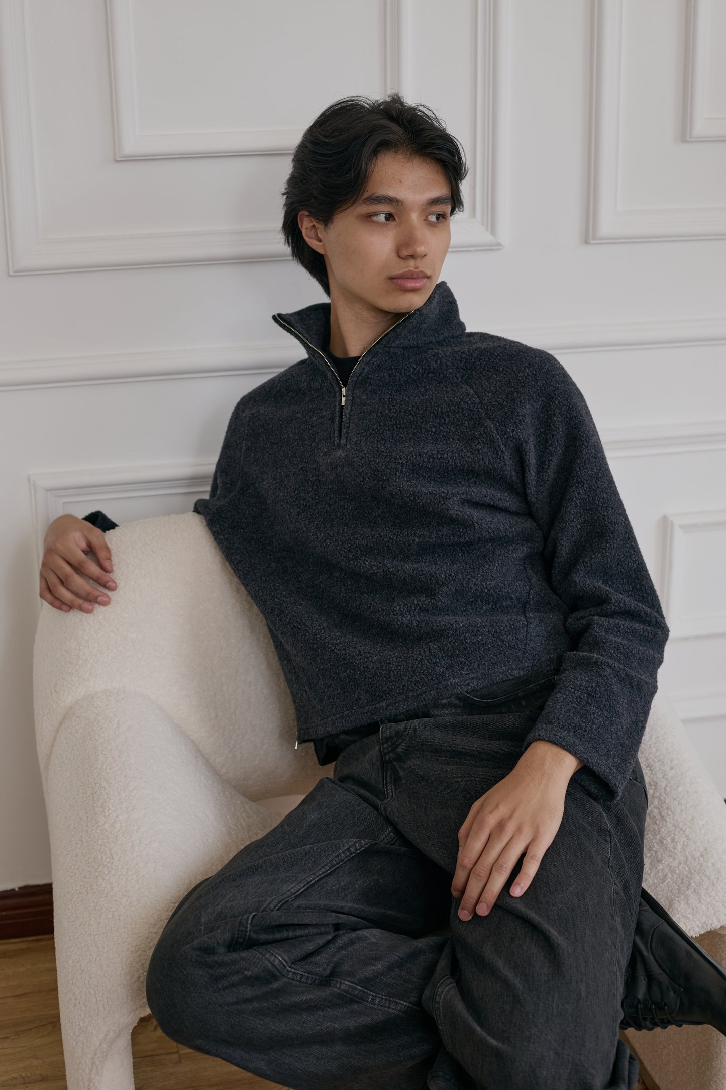 Wool Half-Zip Sweater