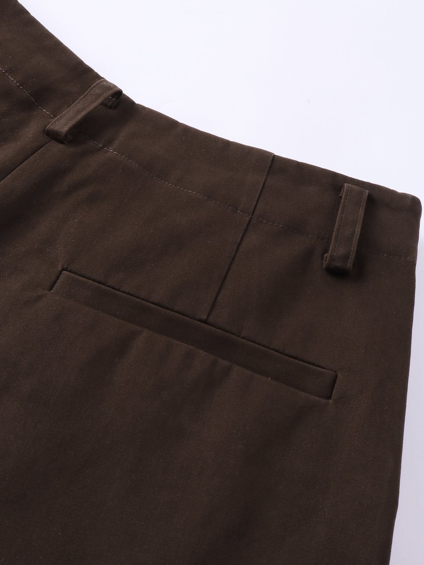 Pleated Side-zip Cropped Pants Coffee